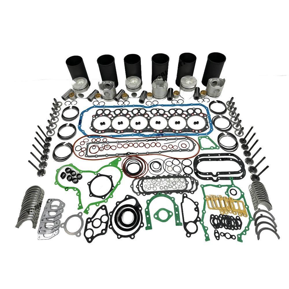 Rebuild Overhaul Repair Kit With Valves Engine Bearings Cylinder Liner Piston Rings Full Gasket Kit Fit For Hino H06C Engine