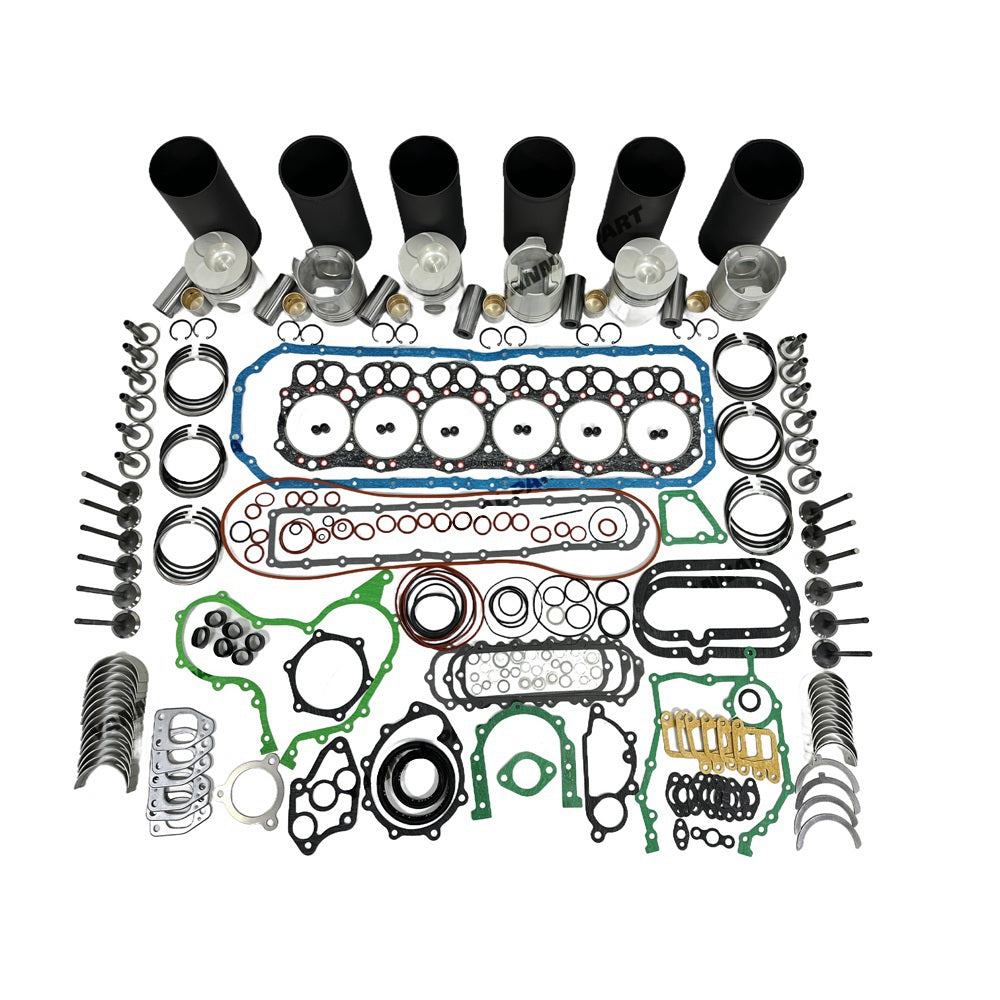 Rebuild Overhaul Repair Kit With Valves Engine Bearings Cylinder Liner Piston Rings Full Gasket Kit Fit For Hino H06C Engine