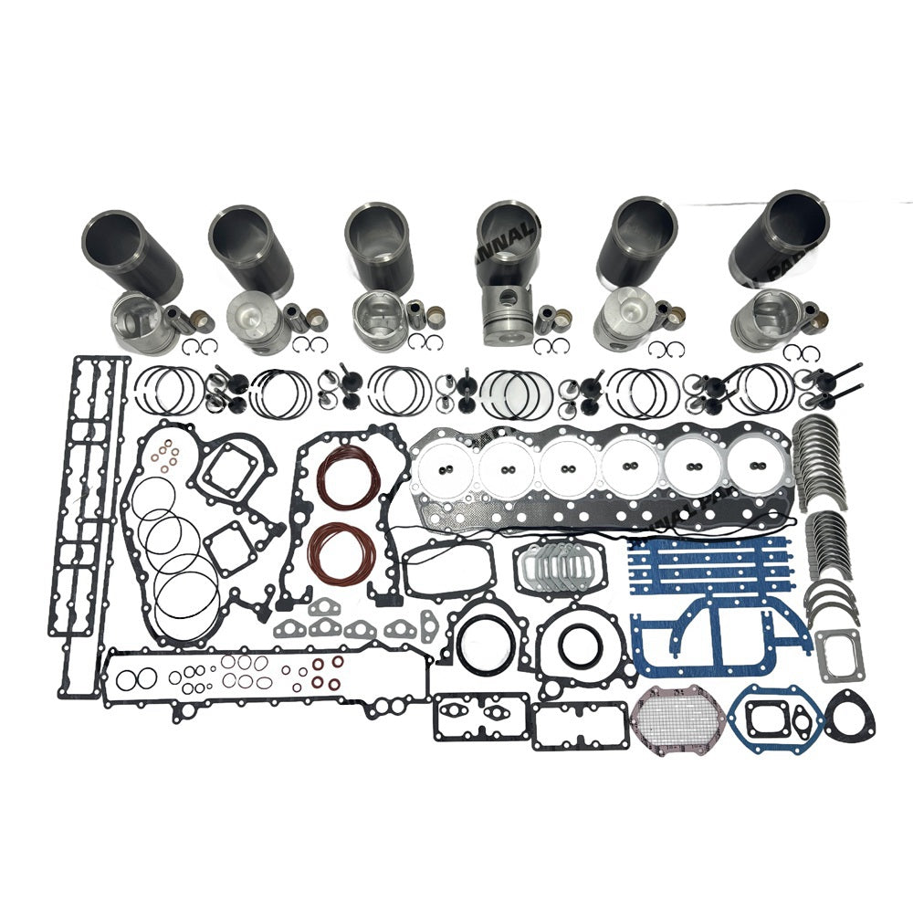 Rebuild Overhaul Repair Kit With Valves Engine Bearings Cylinder Liner Piston Rings Full Gasket Kit Fit For Mitsubishi 6D14 Engine