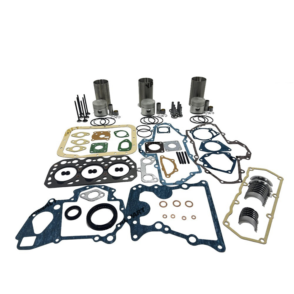 Rebuild Overhaul Repair Kit With Valves Engine Bearings Cylinder Liner Piston Rings Full Gasket Kit Fit For Mitsubishi K3H Engine