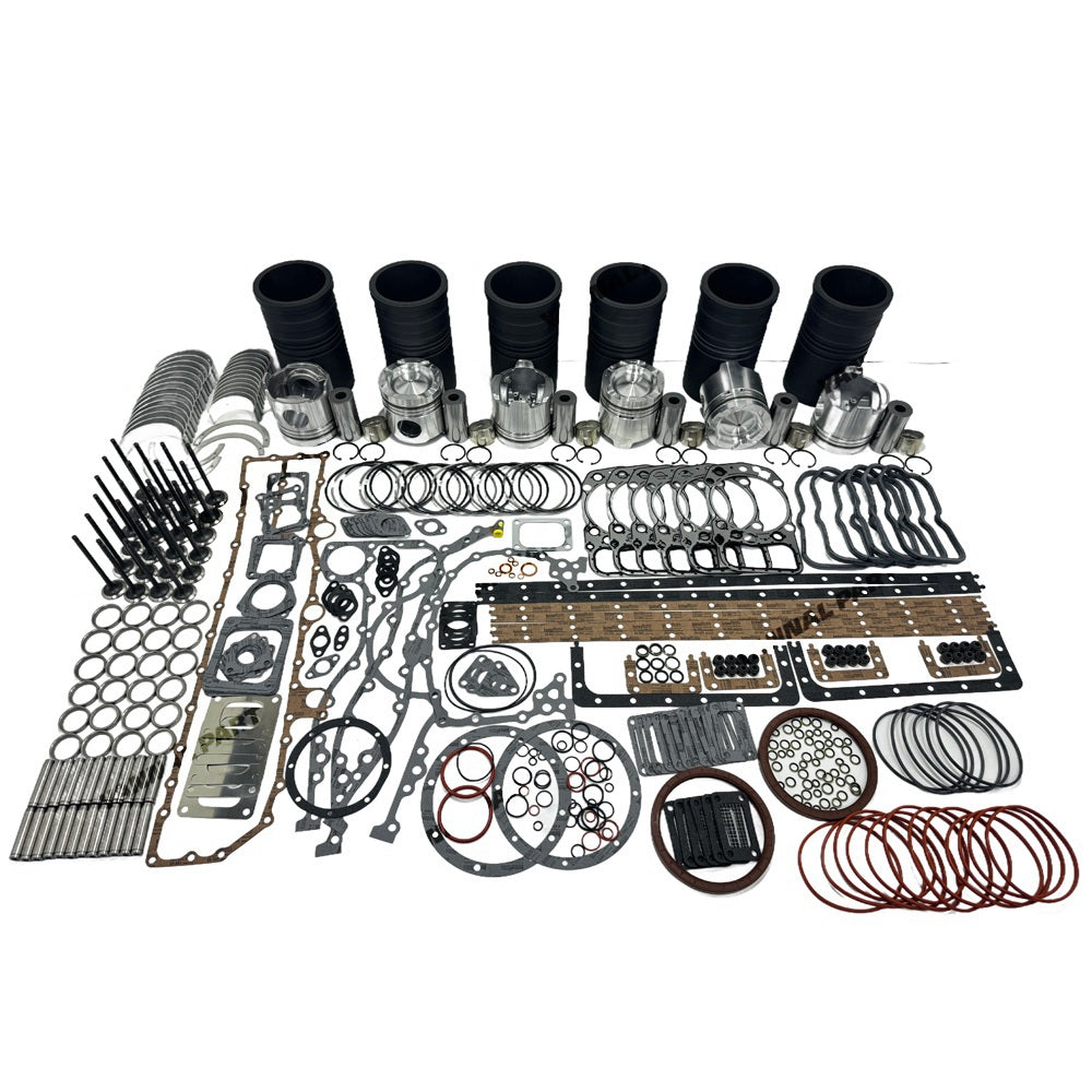 Rebuild Overhaul Repair Kit With Valves Engine Bearings Cylinder Liner Piston Rings Full Gasket Kit Fit For Mitsubishi S6A3 Engine