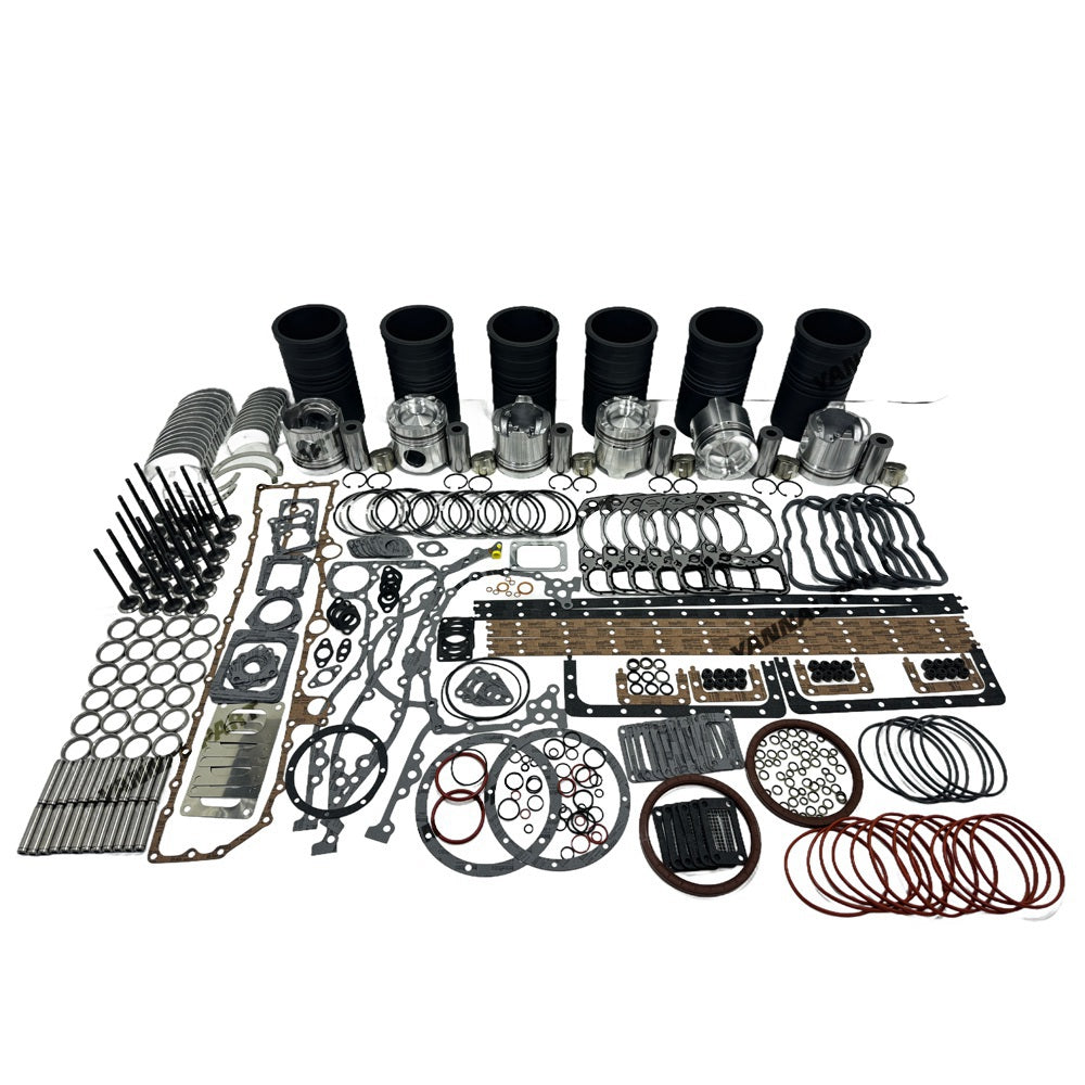 Rebuild Overhaul Repair Kit With Valves Engine Bearings Cylinder Liner Piston Rings Full Gasket Kit Fit For Mitsubishi S6A3 Engine