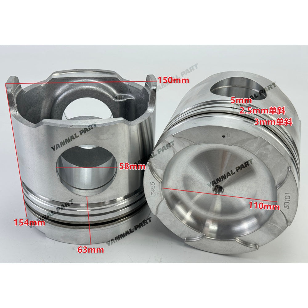 Piston Fit For Mitsubishi S6A3 Engine