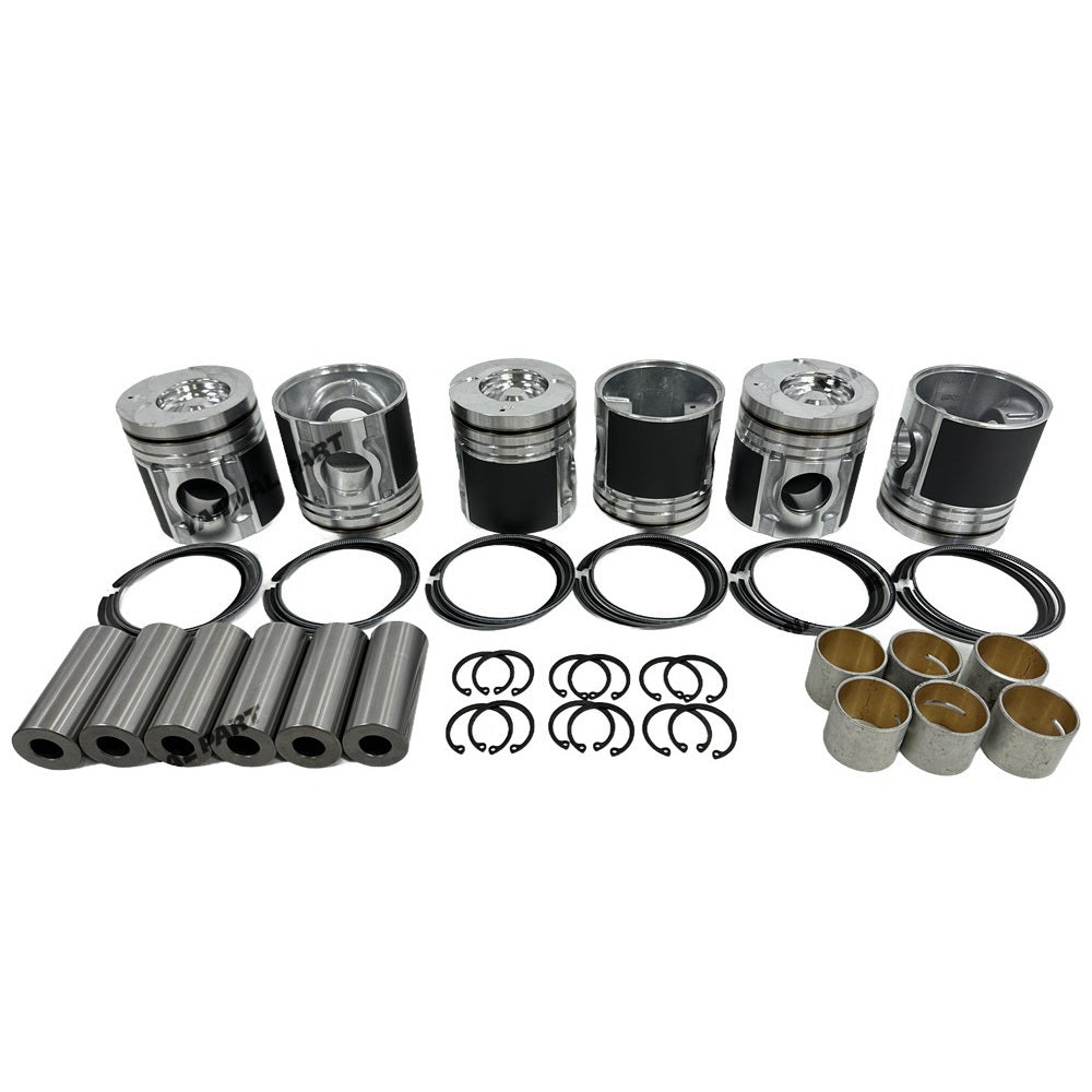 Cylinder Pistons Kit With Rings Set Fit for Doosan Develon DE08 Engine Parts