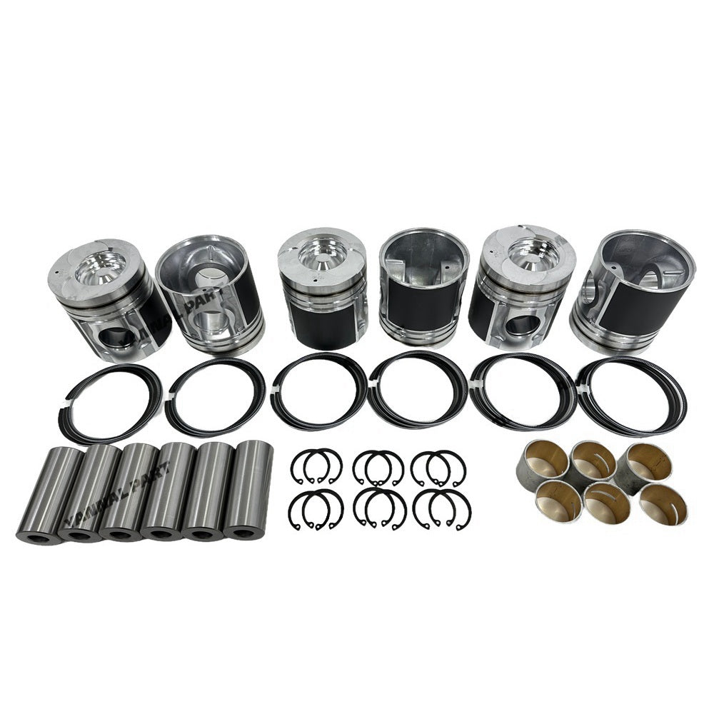 Cylinder Pistons Kit With Rings Set Fit for Doosan Develon DE08 Engine Parts