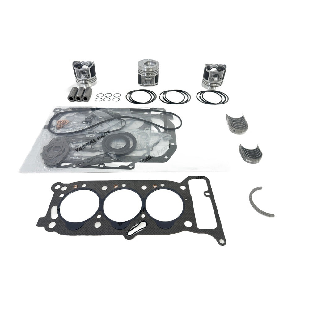 For Isuzu 3KR2 Overhaul Re-ring Kit Repair Part Gasket Piston Set