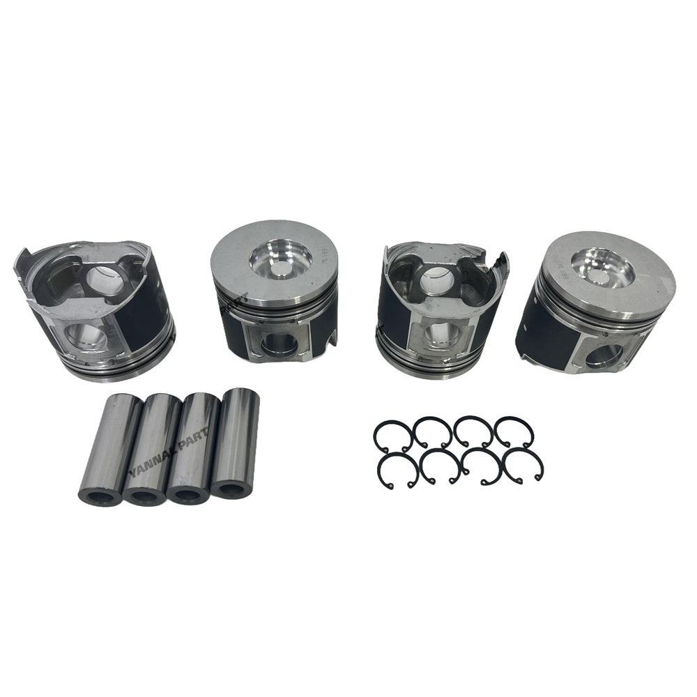 4TNE84 Piston + Piston Rings Set STD 84.0mm for Yanmar 4TNE84 Engine Piston Kit for John Deere Tractor 990 4500 4510 4600 4610 4020D(4 PCS)