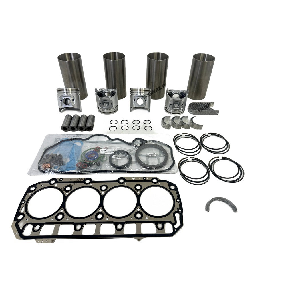 Overhaul Rebuild Kit(not included Valves kit) Compatible with for Yanmar 4TNV98 4TNV98C Engine Hitachi 80VX 55N Excavator