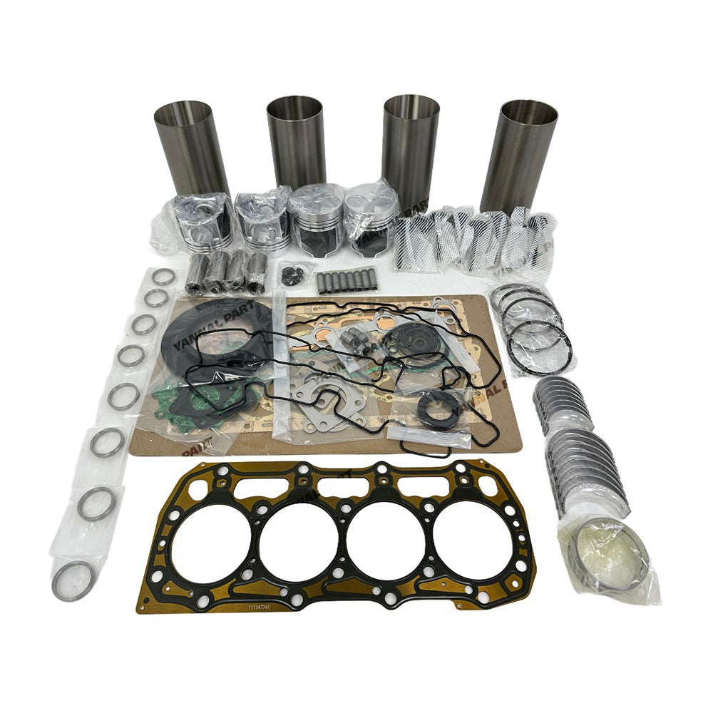 Overhaul Rebuild Kit with Liners Cylinder Sleeves For Perkins 104-22 Engine