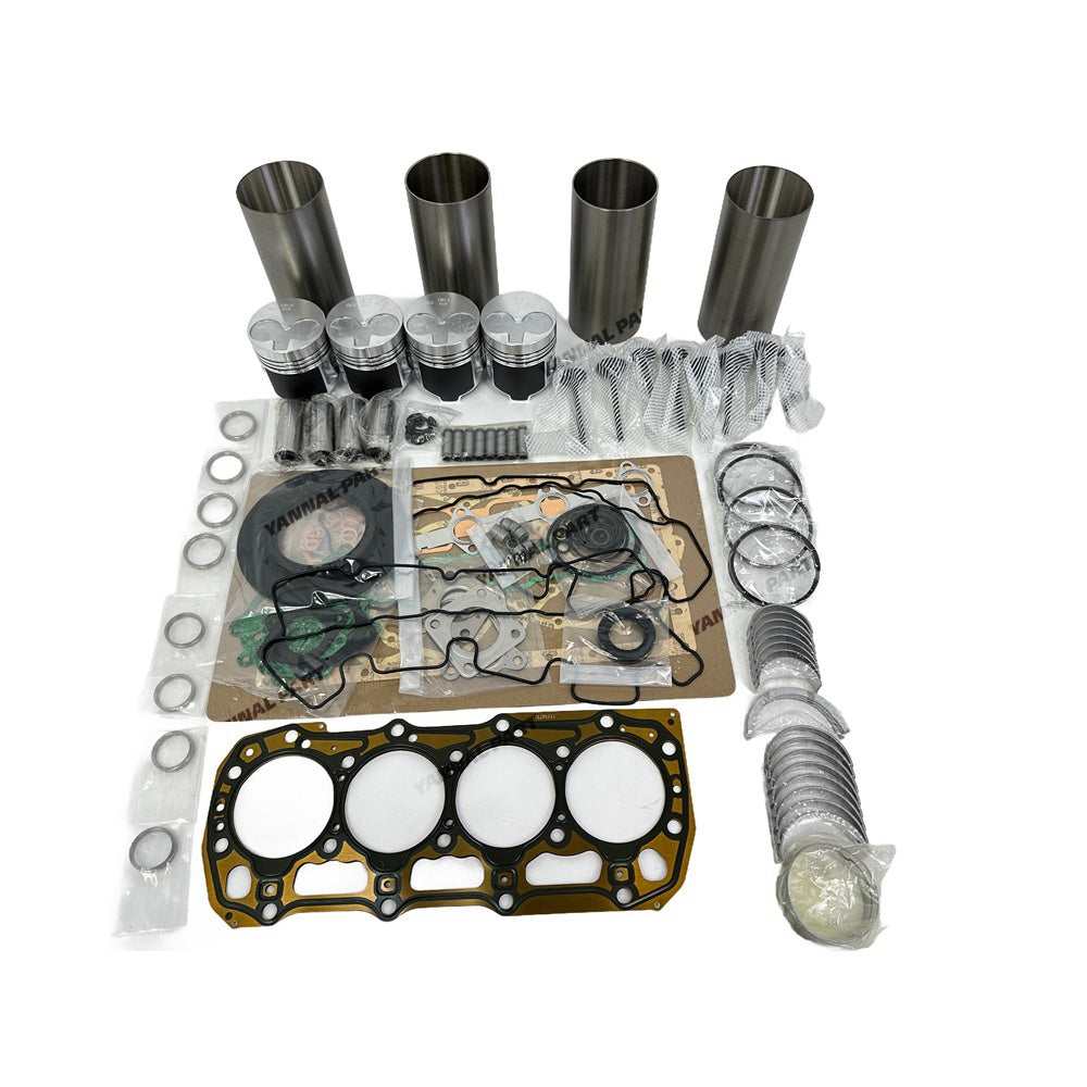 Overhaul Rebuild Kit Compatible with Perkins 404D-22T 104-22 404C 2.2 Liter Engine Repair Parts Cylinder Liners Piston Valves Cylinder Liners Piston Valves Full Gasket Kit