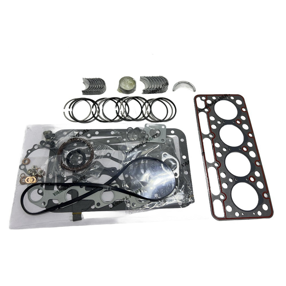 For Kubota V1502 Overhaul gasket Kit complete + Bearing Set + Piston Ring set