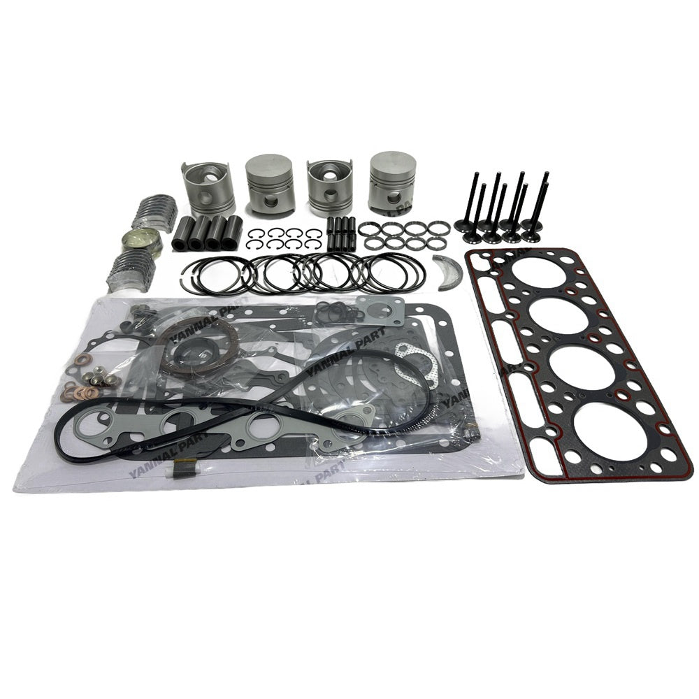 V1702 Overhaul Rebuild Kit (No Liner) For Kubota V1702T Bobcat 645 743 733 743B