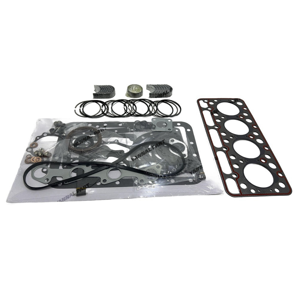 V1702 Full Gasket Kit + Piston Rings + Bearing For Kubota V1702 IDI Indirect Injection Engine For Bobcat 442 645 733 743 1600 Skid Loader STD V1702 Piston Ring set