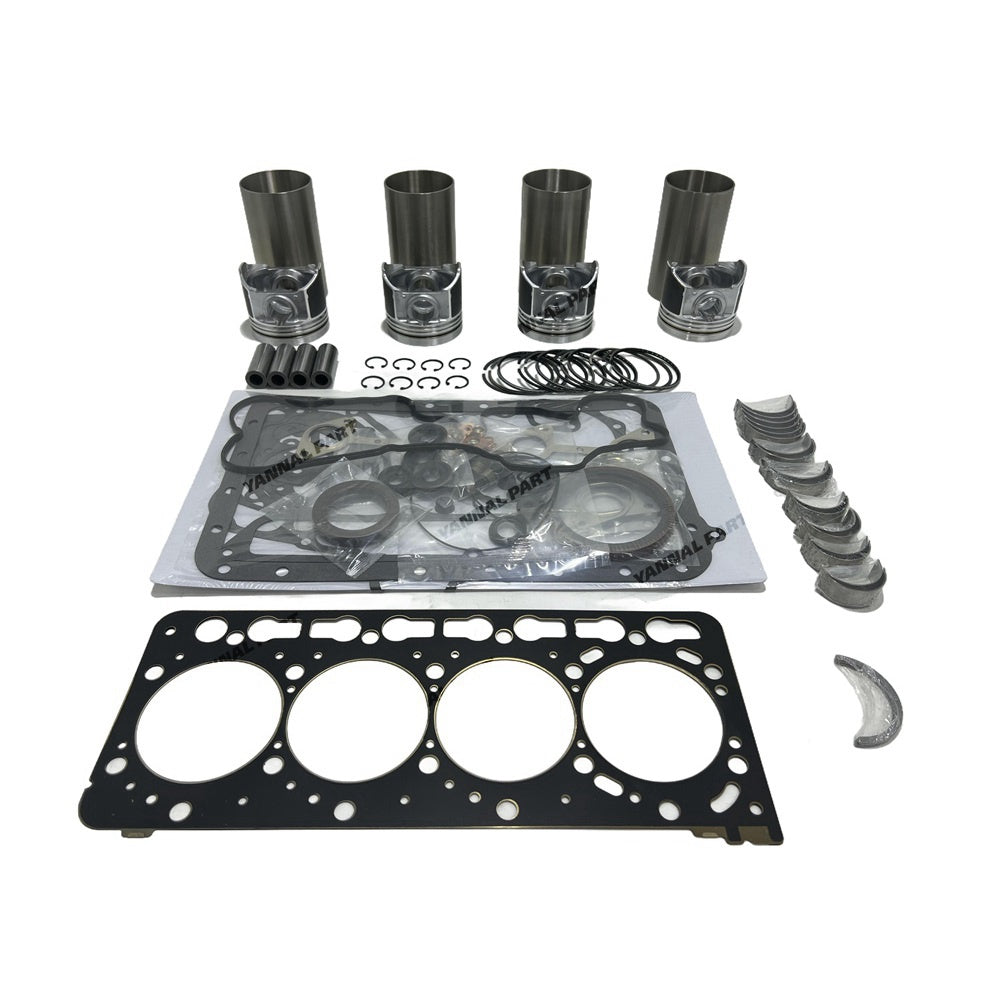 V3300 Overhaul Rebuild Kit (Piston 1G563-21774) Compatible with Kubota V3300 V3300-DI V3300DIT Engine Loader repair part liner & Piston & Piston Ring & main/rod Bearing & Full Gasket Kit