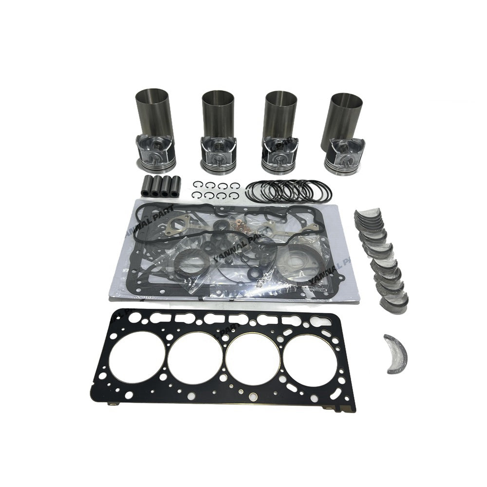 V3300 Overhaul Rebuild Kit (Piston 1G563-21774) Compatible with Kubota V3300 V3300-DI V3300DIT Engine Loader repair part liner&Piston&Piston Ring&main/rod Bearing&Full Gasket Kit