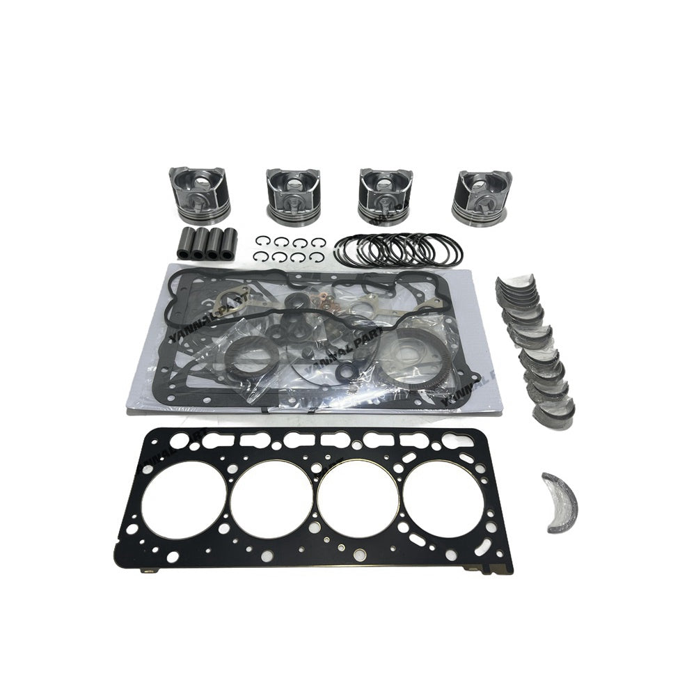 For Kubota V3300T V3300 V3300-DI Overhaul Rebuild Kit Piston Set + Piston Ring + Full Complete Head gaskets