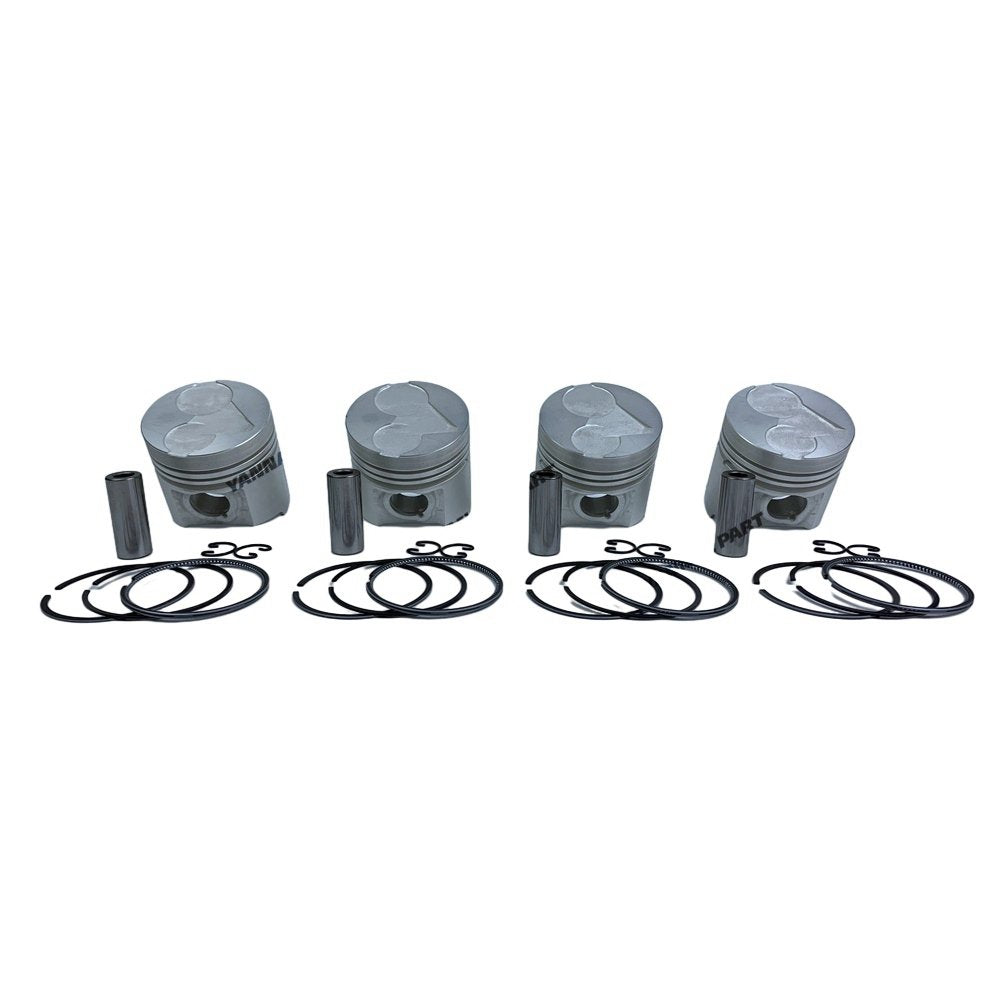 4 PCS Piston With Piston Ring 0.5mm For Kubota V1903 Engine