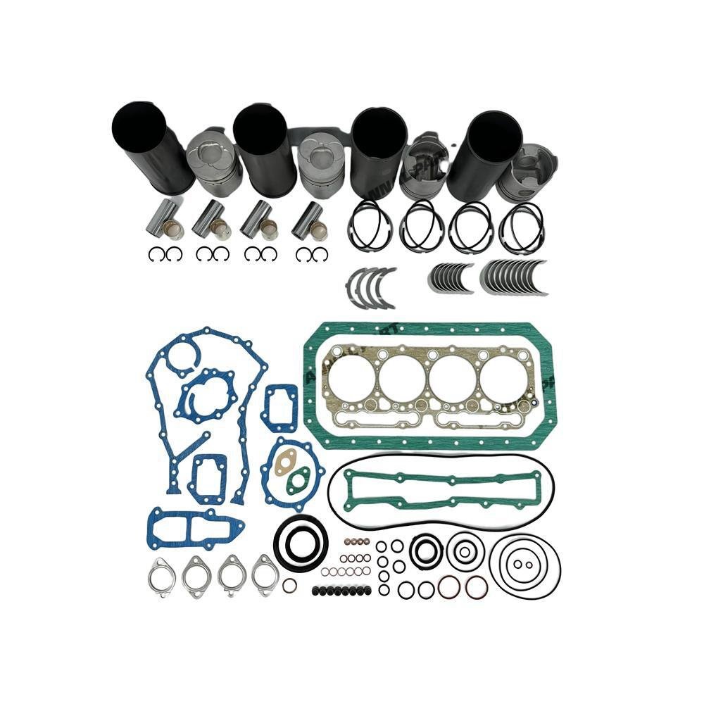 4x Engine Overhaul Rebuild Kit With Full Gasket Bearing Set For Hino W04D