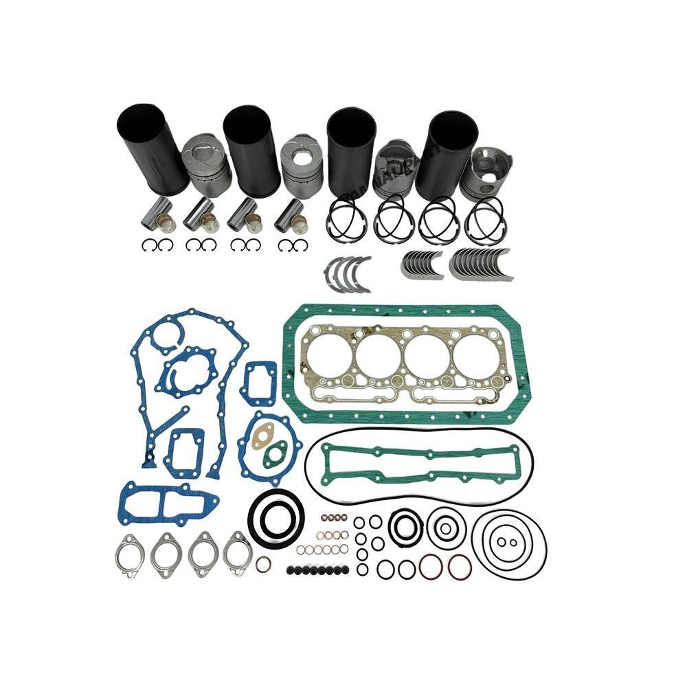 4x Engine Overhaul Rebuild Kit With Full Gasket Bearing Set For Hino W04D
