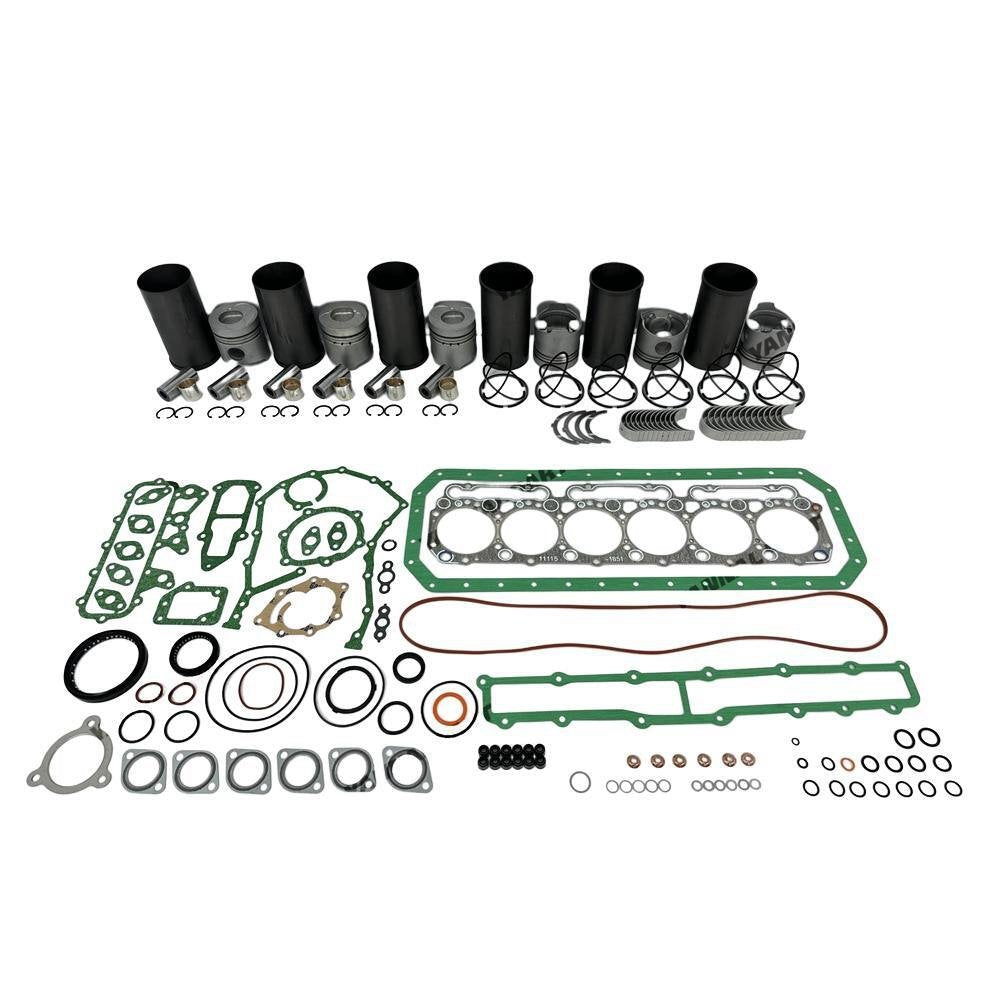 6x Engine Overhaul Rebuild Kit With Full Gasket Bearing Set For Hino W06D