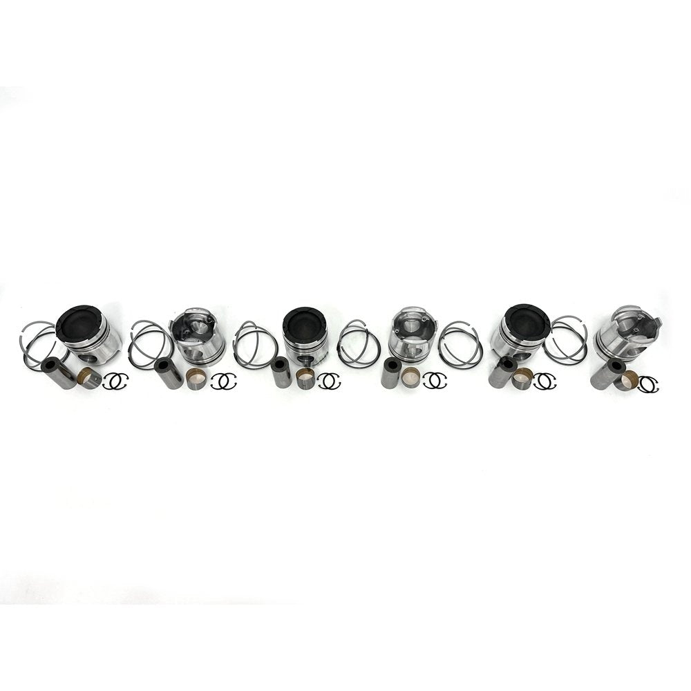 Cylinder Piston Kit With Piston Ring For Mitsubishi S6A2 Engine Part