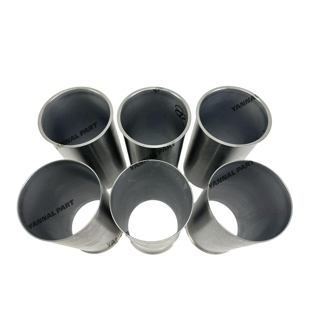 6x Cylinder Liner For Isuzu 6BB1 Excavator Engine Spare Parts