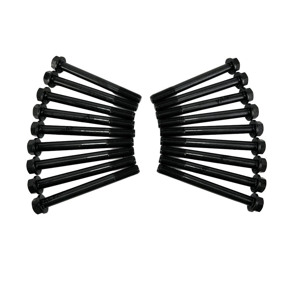 18 PCS Head Bolt Set For Yanmar 4TNE106 Diesel Engine