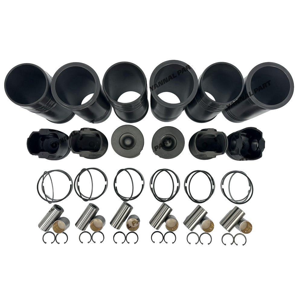 Cylinder Liner Kit Fit For Komatsu 6D125 Engine