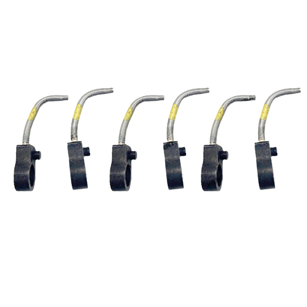 6 PCS Piston Cooling Oil Jet 8980206490 8981733420 8943951940 for Isuzu Engine 4HK1 6HK1 6HE1 John Deere Excavator 330C LC JD 370C JD 225DLC 220DW 245GLC 230GW 190GW