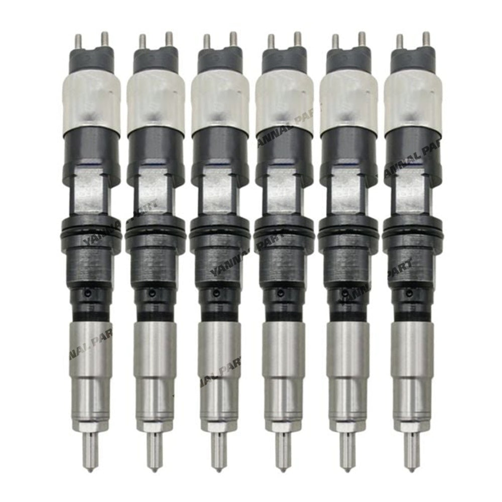 6 PCS Fuel Injector RE529150 095000-6460 Fit For John Deere Engine 6068 Dozer 860J