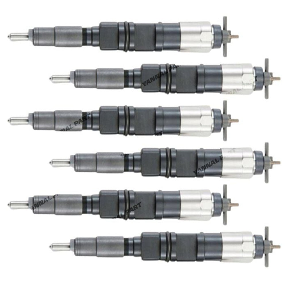 6 PCS Fuel Injector RE529150 095000-6460 Fit For John Deere Engine 6068 Dozer 860J