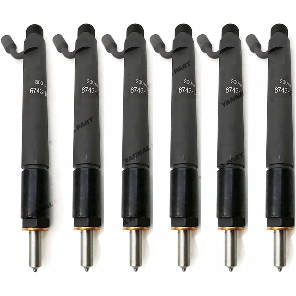 6PCS Fuel Injector 4063524 Fit For Cummins Engine 6C8.3 6CT8.3