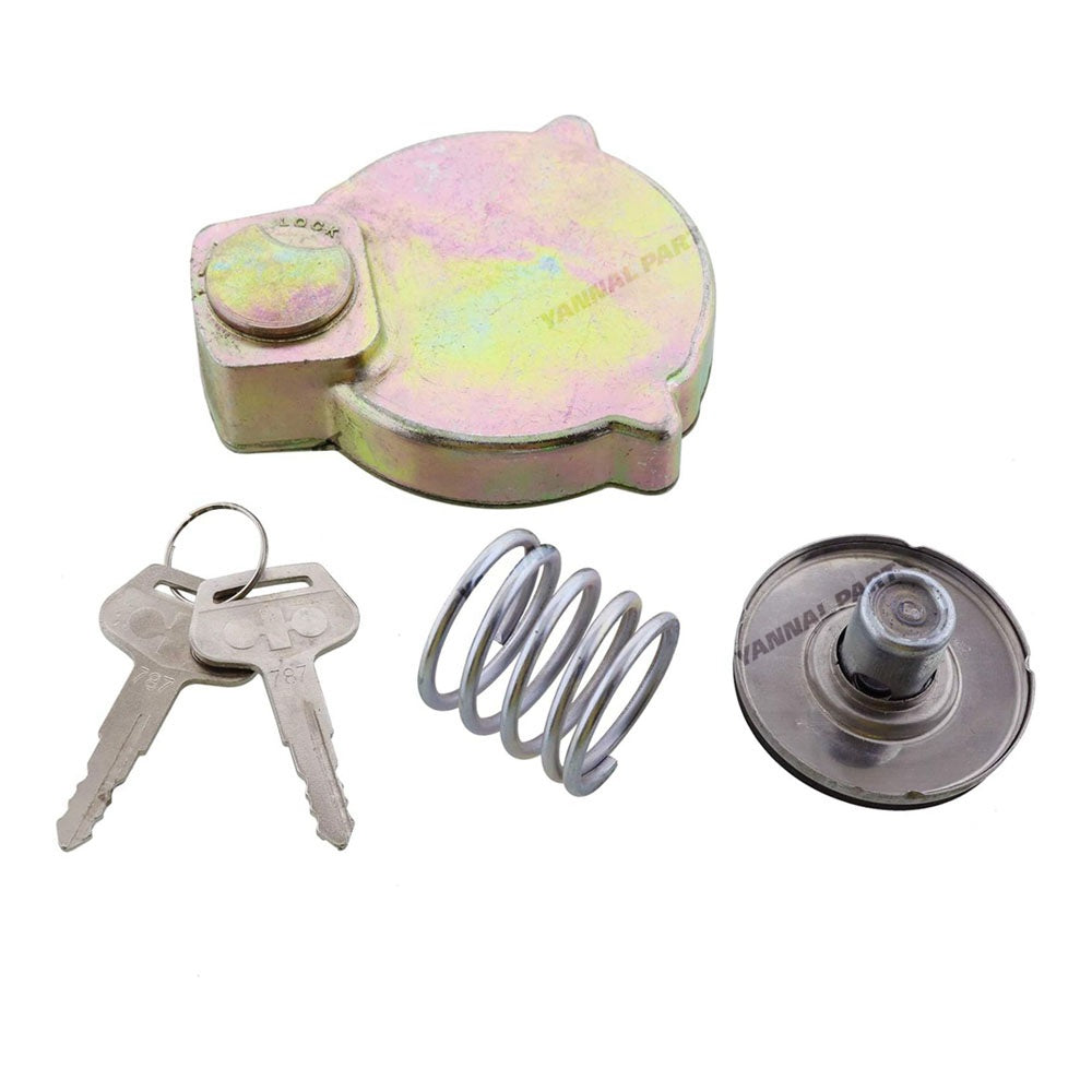 Fuel Cap With 2 Keys 14X-60-31130 Fit For Komatsu Excavator D31EX D31PX D65PX D65WX PC70