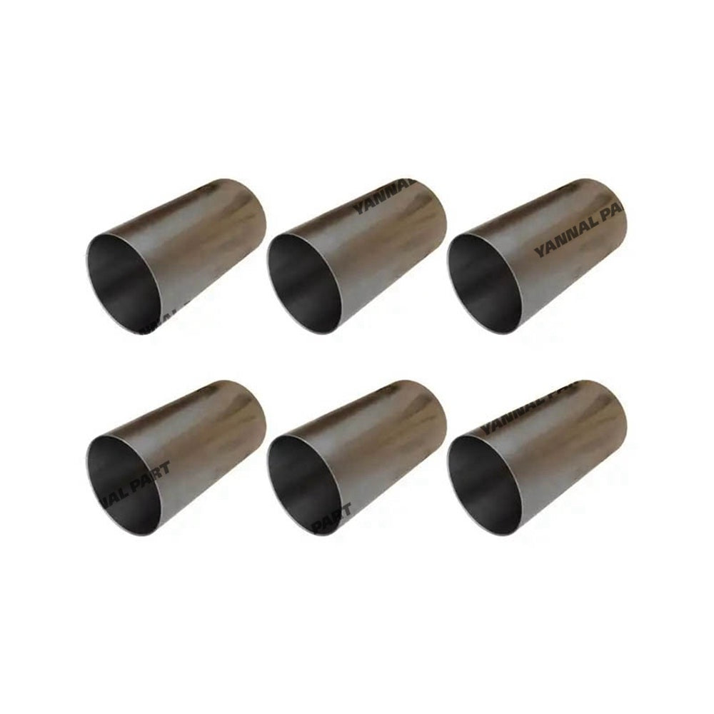 6 Pieces Cylinder Sleeve 5I 7523 for CAT Caterpillar 3066 Engine 311 312 313D 320 Excavator