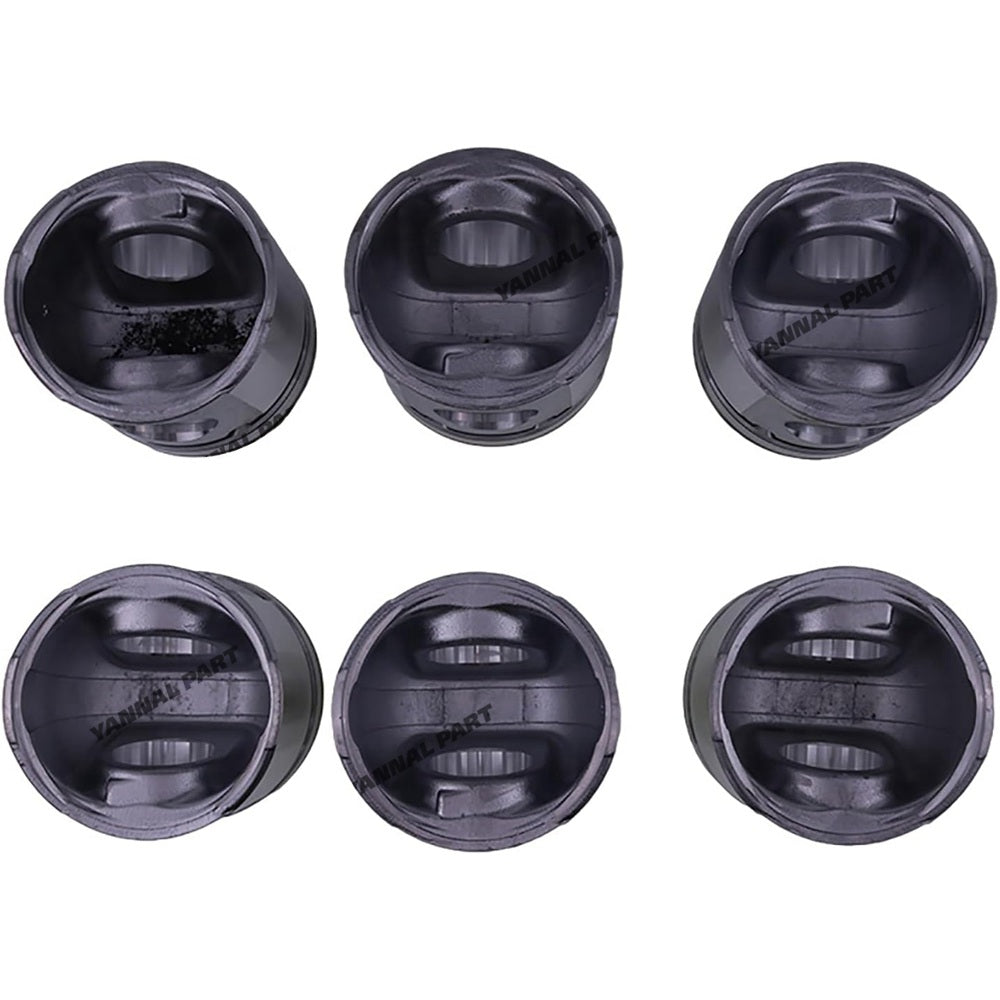 6 PCS Piston 3926632 for Engine B3.9L 4B 4BT 4BTA 4BTAA B5.9L 6B 6BT 6BTA 6BTAA
