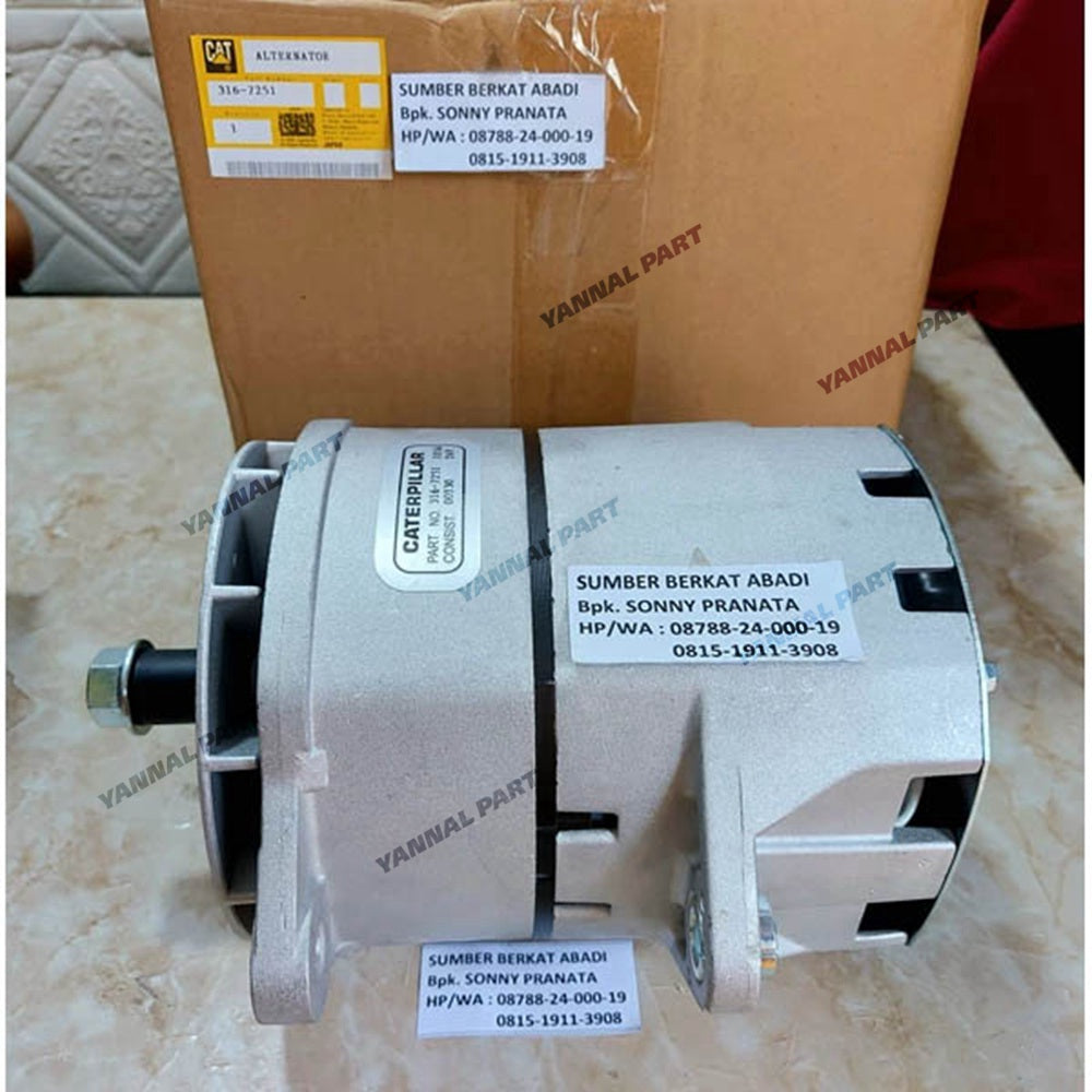 24V 100A Alternator 316-7251 for Caterpillar CAT Engine 3116 3306 Excavator 330B 5130 5230 5110B Loader 990 992G 994 994D
