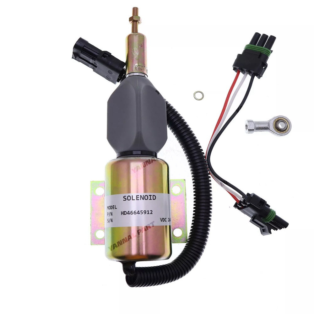 Fuel Shutoff Solenoid RE516083 Fit For John Deere 120 160LC 200LC 230LC 230LCR 270LC 624H TC62H 624HLL 670C 670CH 672CH