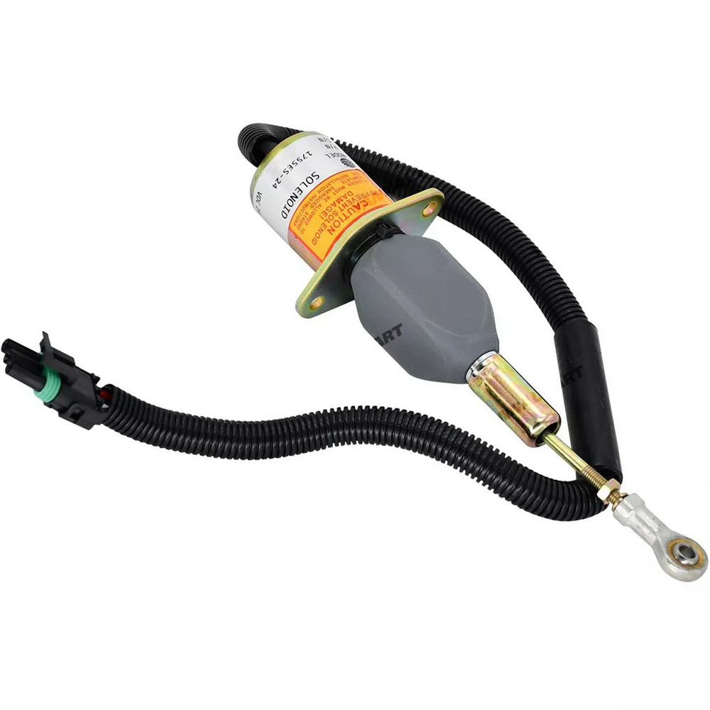 Fuel Shutoff Solenoid RE504223 Fit For John Deere Engine 7.6L 6076 8.1L 6081 Buncher 653E Scraper 762B