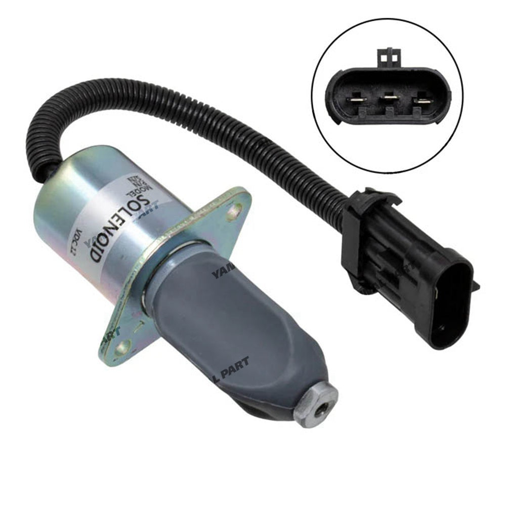 12V Diesel Shutoff Solenoid Valve 7136559 6681512 for Bobcat Loader A220 S100 S150 S160 S175 S220 S250 S300 S450 S510 S630 S740 S750 S770