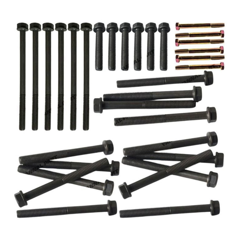 32 PCS Cylinder Head Bolt Kit 3920781 3901221 3903939 3920779 for Dodge Ram 5.9 Engine 4B 4BT 6B 6BT 89-98 12V