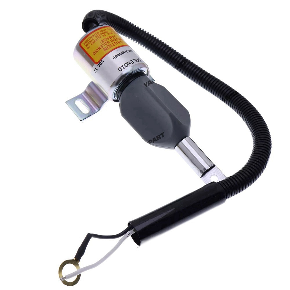 Fuel Shut Off Solenoid 185208 Fit For Isuzu Engine 4JG1-TPA 12V Gehl CTL70 Mustang MTL20 Track Loader