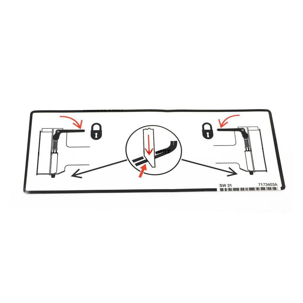 Part No. 7173403 Operation Decal for Bobcat Equipment