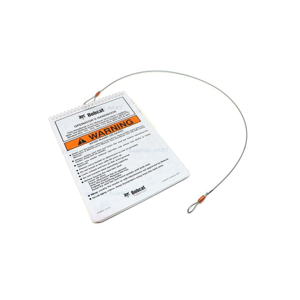 Part No. 6708154 Skid Steer Loader Operator's Handbook, w/wire rope Fit For Bobcat