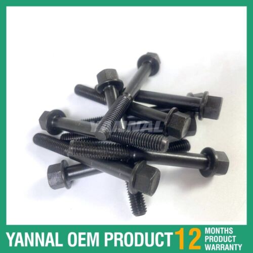 10 PCS Cylinder Head Bolt 1460103450 For Kubota Z602 Engine Parts