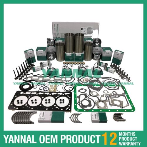 طقم إصلاح محرك Kubota V3800 الجديد مع الصمامات