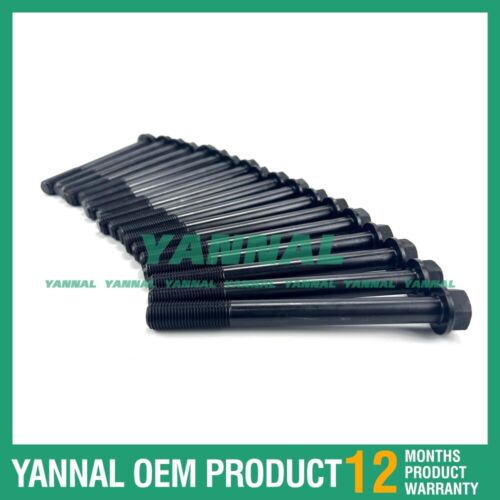 18 PCS Head Bolt Set For Caterpillar C3.3B Diesel Engine