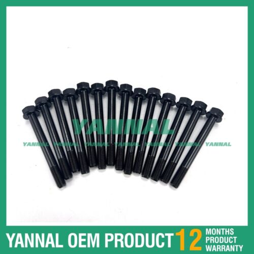 14 PCS Head Bolt Set 31A01-21100 For Mitsubishi S3L2 Diesel Engine