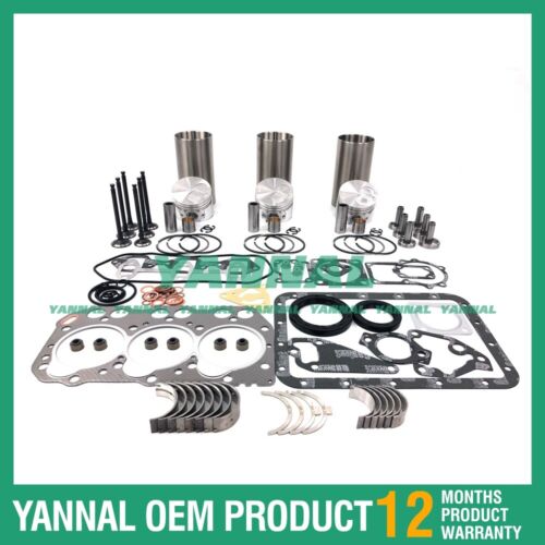 طقم إعادة بناء الإصلاح الشامل حلقة المكبس مجموعة حشية الرأس الكاملة تحمل لـ Yanmar 3TNE72