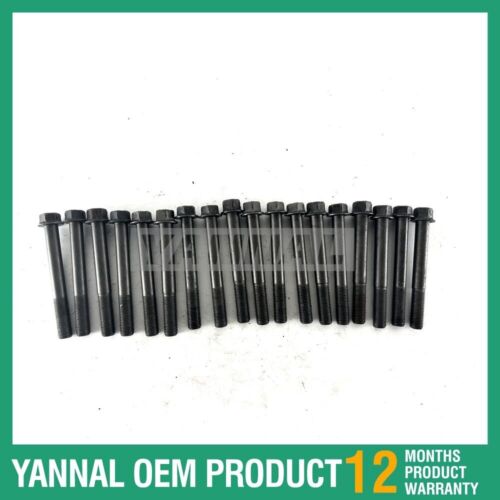 18 PCS Cylinder Head Bolt 1624103450 For Kubota V1305 Engine Parts