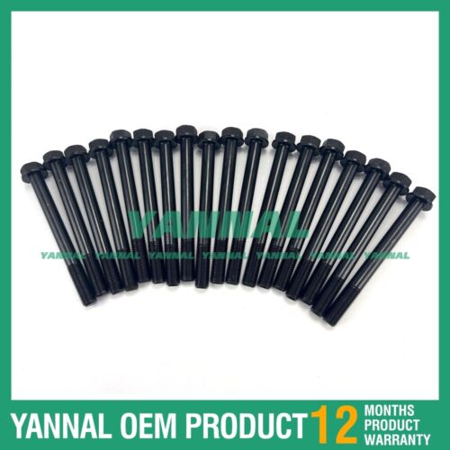 18 PCS Head Bolt Set For Caterpillar C3.3B Diesel Engine